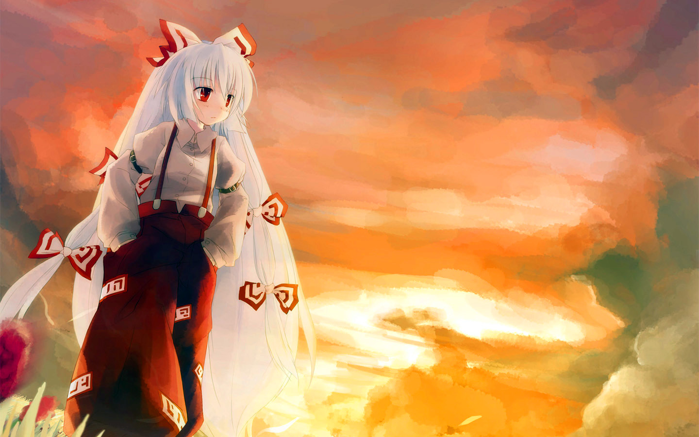 Wallpapers Manga Fujiwara No Mokou Fujiwara No Mokou