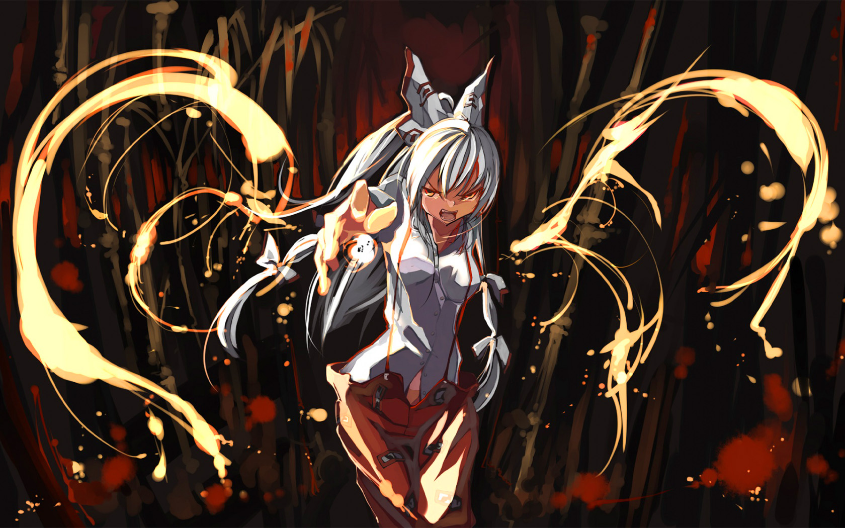 Wallpapers Manga Fujiwara No Mokou Fujiwara No Mokou