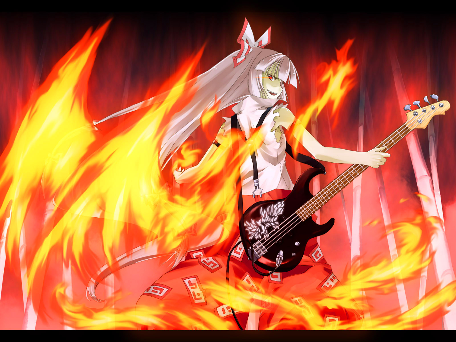 Wallpapers Manga Fujiwara No Mokou Fujiwara No Mokou