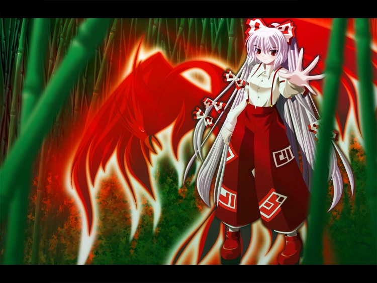 Fonds d'cran Manga Fujiwara No Mokou Fujiwara No Mokou