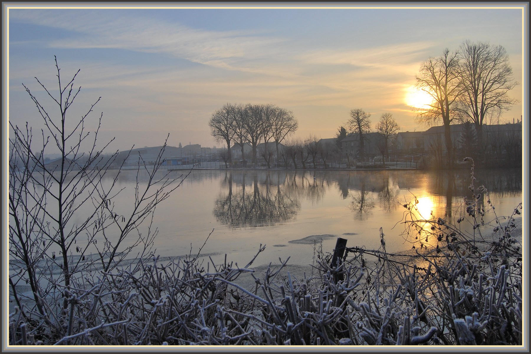 Fonds d'cran Nature Saisons - Hiver Hiver sur les Marais d'Isle  Saint-Quentin (02)