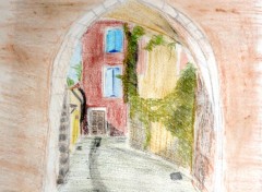 Wallpapers Art - Pencil architecture de provence