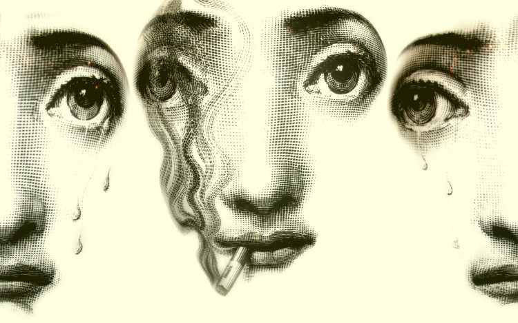 Wallpapers Art - Painting Portraits - Faces Fornasetti 1