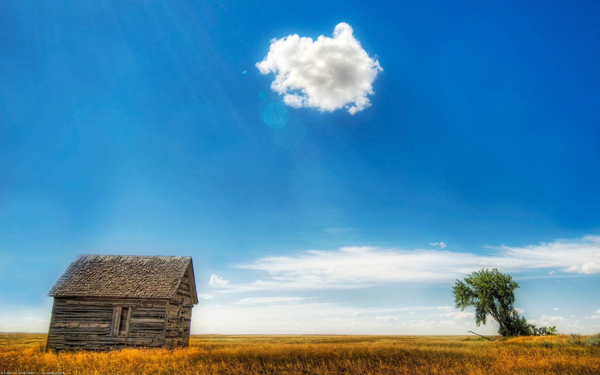 Fonds d'cran Constructions et architecture Cabanes - Cabines Trio en campagne