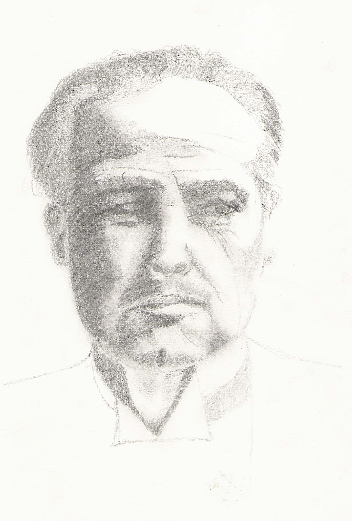 Fonds d'cran Art - Crayon Portraits Marlon Brando