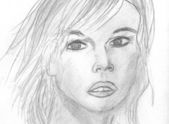 Fonds d'cran Art - Crayon Brigitte Bardot jeune