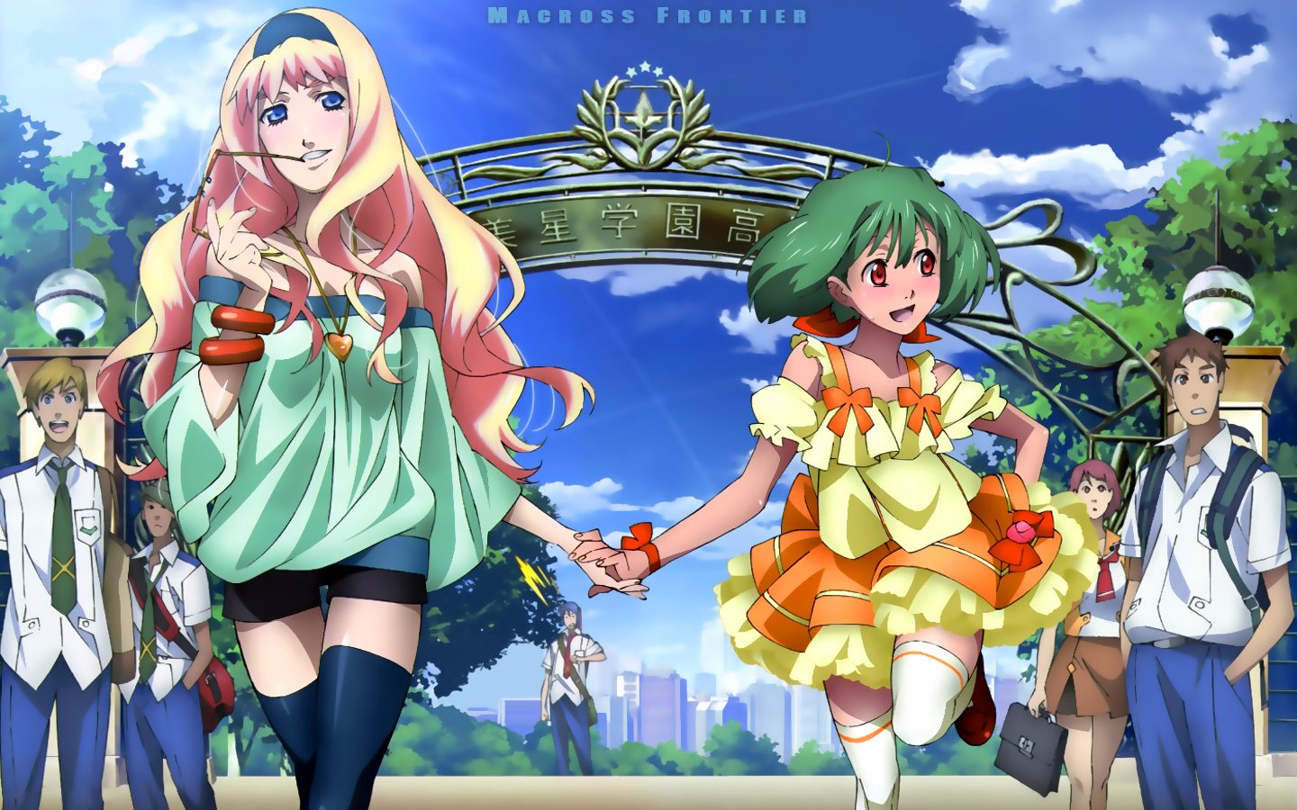 Fonds d'cran Manga Macross Frontier Macross Frontier Divas in School