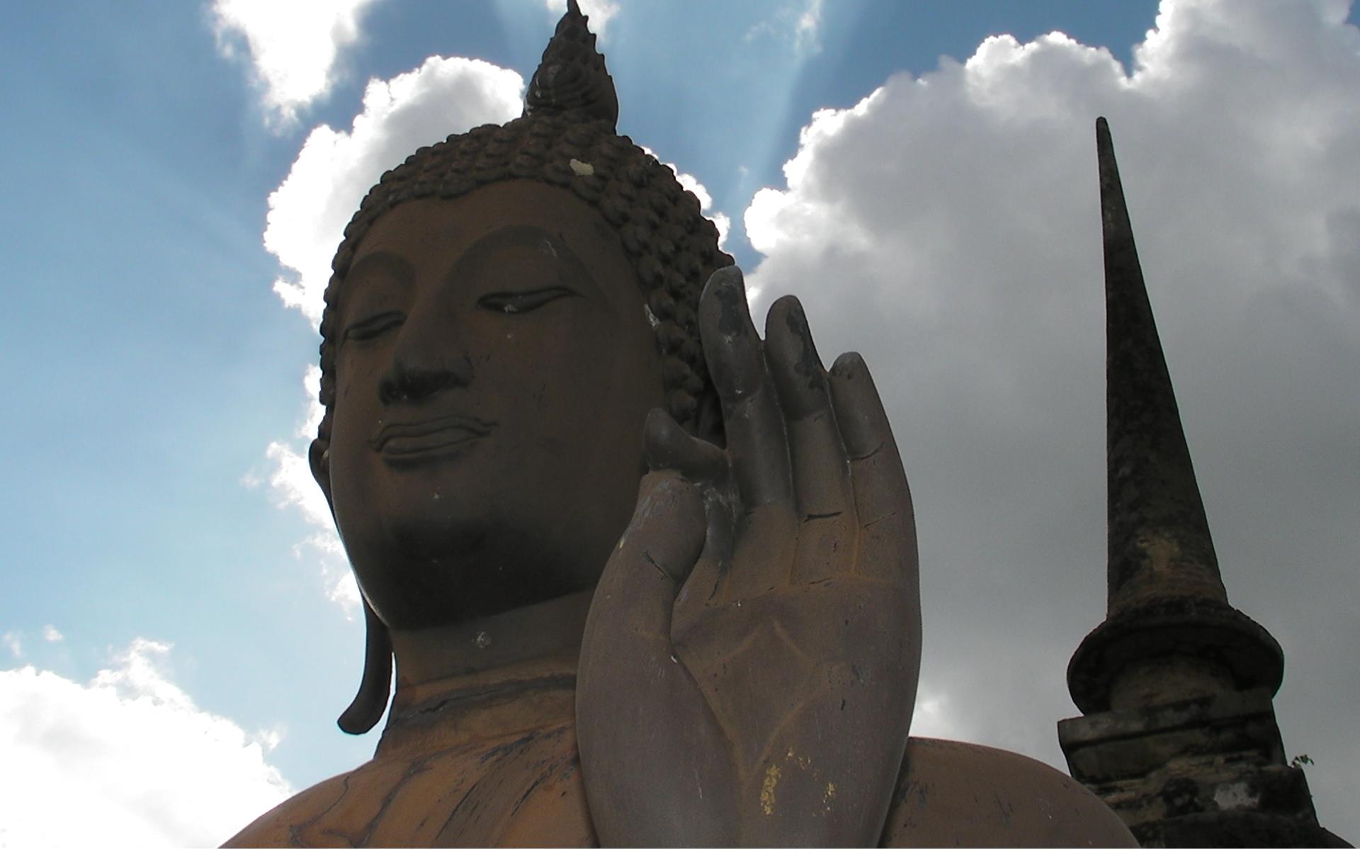 Wallpapers Trips : Asia Thailand Statue de Bouddha (Parc archeologique de Sukothaï - Thaïlande)