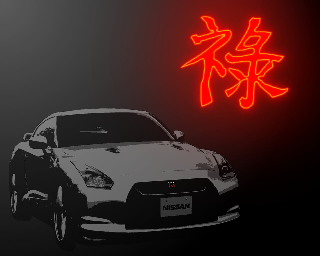 Wallpapers Digital Art Cars - Transport nissan GTR kanji