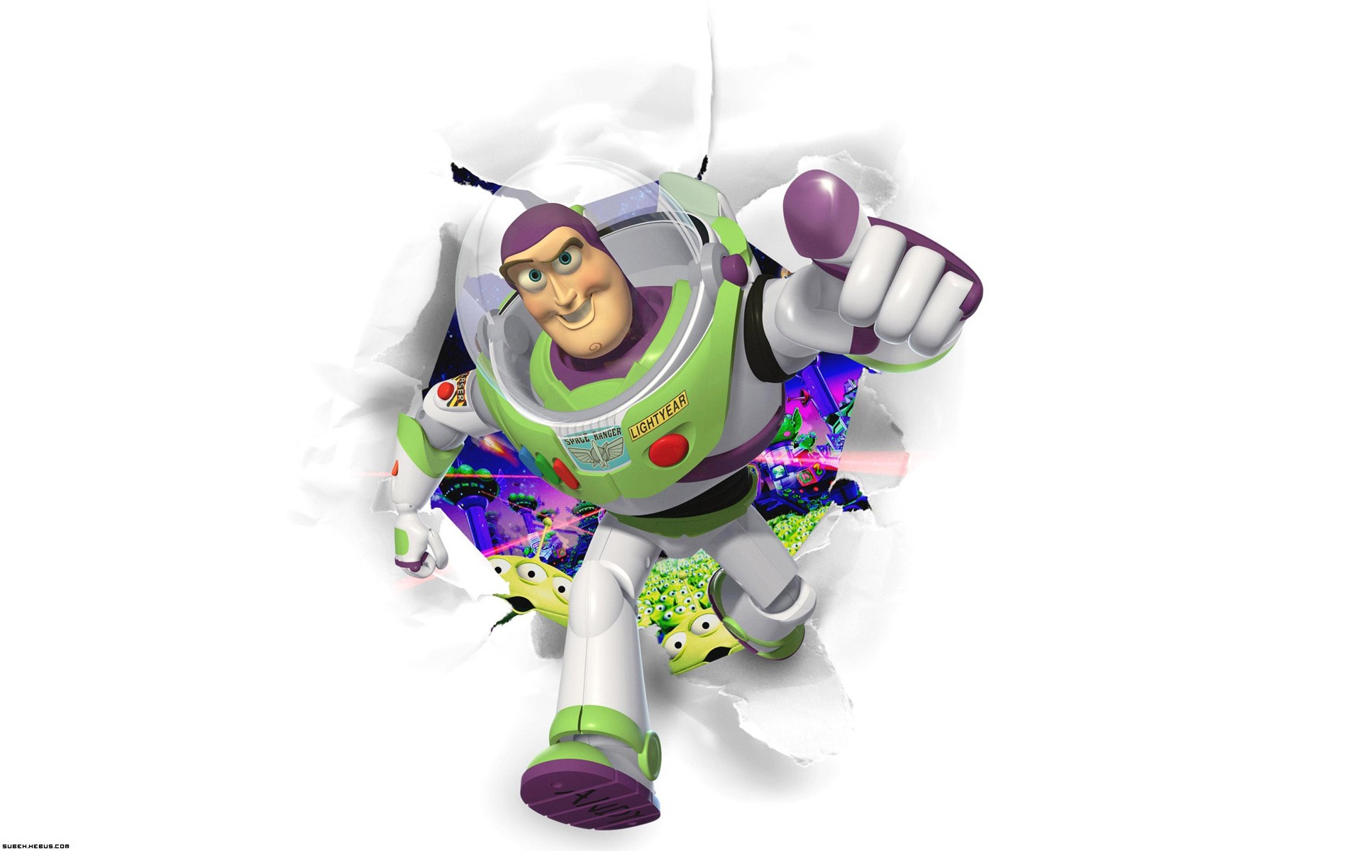 Fonds d'cran Dessins Anims Toy Story (1 et 2) Buzz crve l'cran !