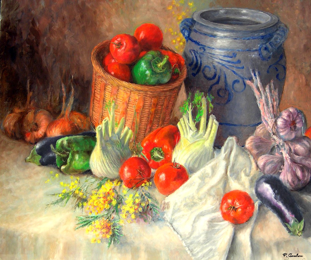 Fonds d'cran Art - Peinture Natures Mortes coin de cuisine