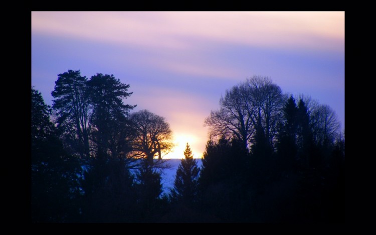 Fonds d'cran Nature Couchers et levers de Soleil Ciel lavande