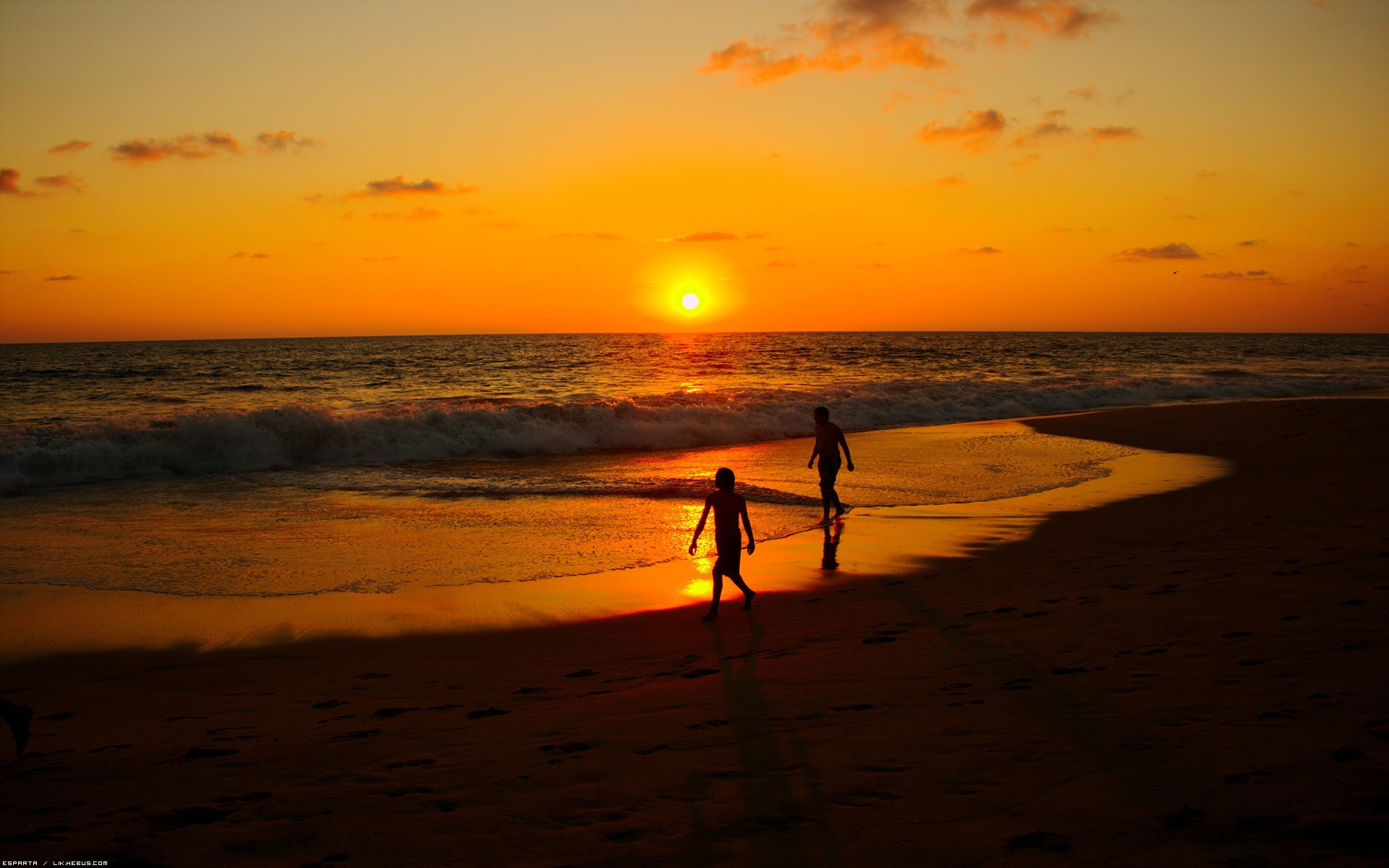 Fonds d'cran Nature Couchers et levers de Soleil Promenade sauvage