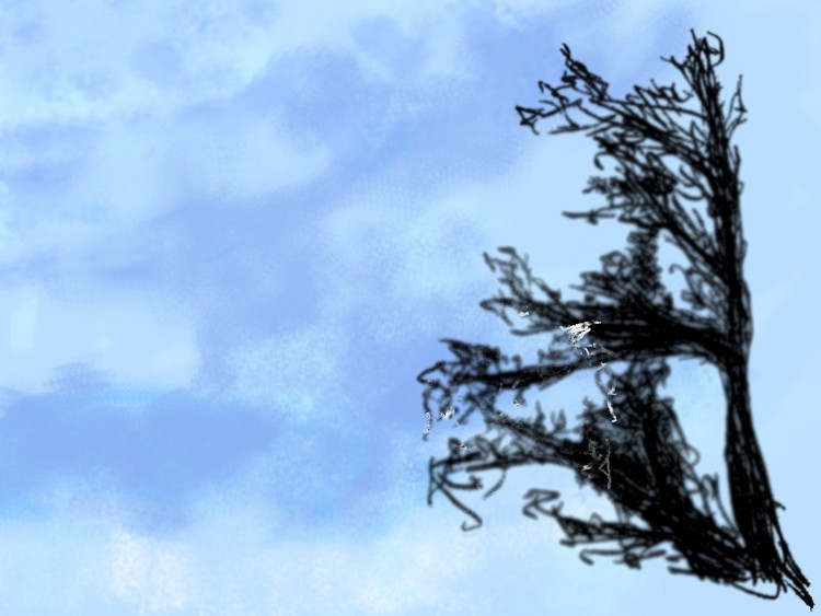 Wallpapers Digital Art Abstract ciel et arbre