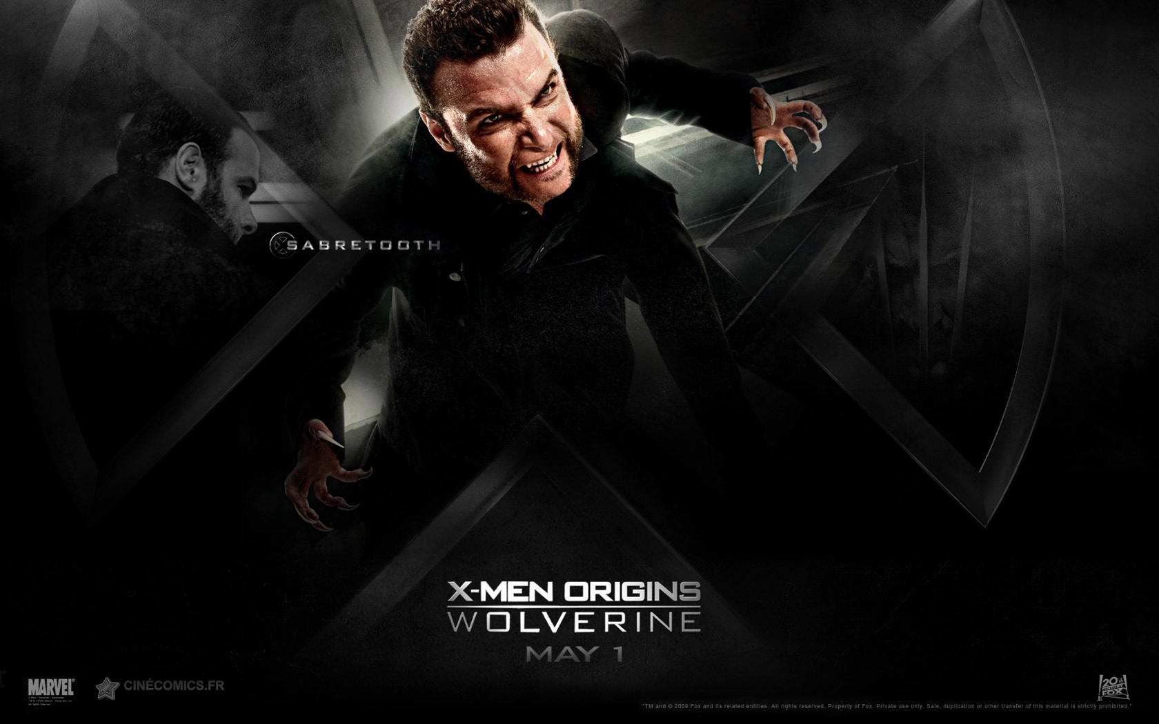 Wallpapers Movies X-Men Origins - Wolverine X-Men Origins Wolverine, Gambit, deadpool, dents de sabre quand Hugh Jackman revient le 29 Avril 2009