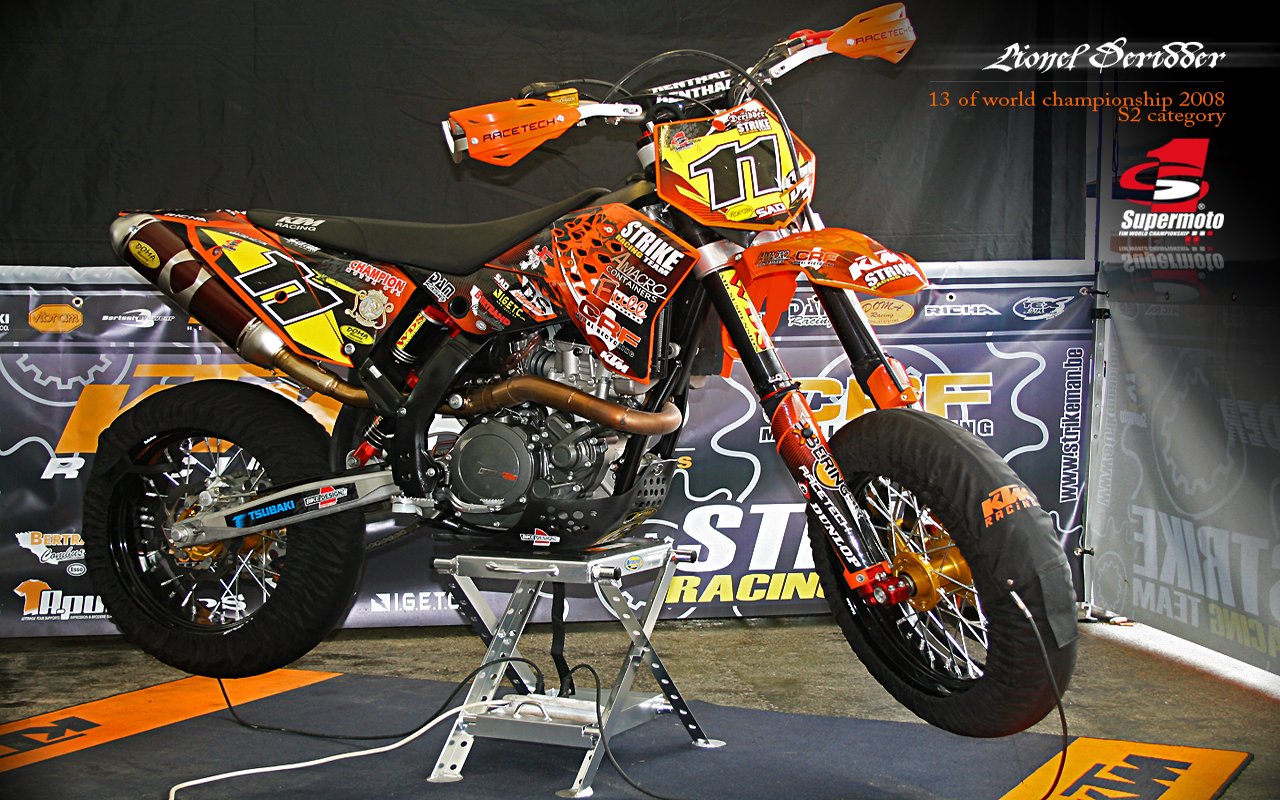 Wallpapers Motorbikes KTM The KTM 450 SM / Motor 520 CC by Lionel Deridder. World Championship 2008.