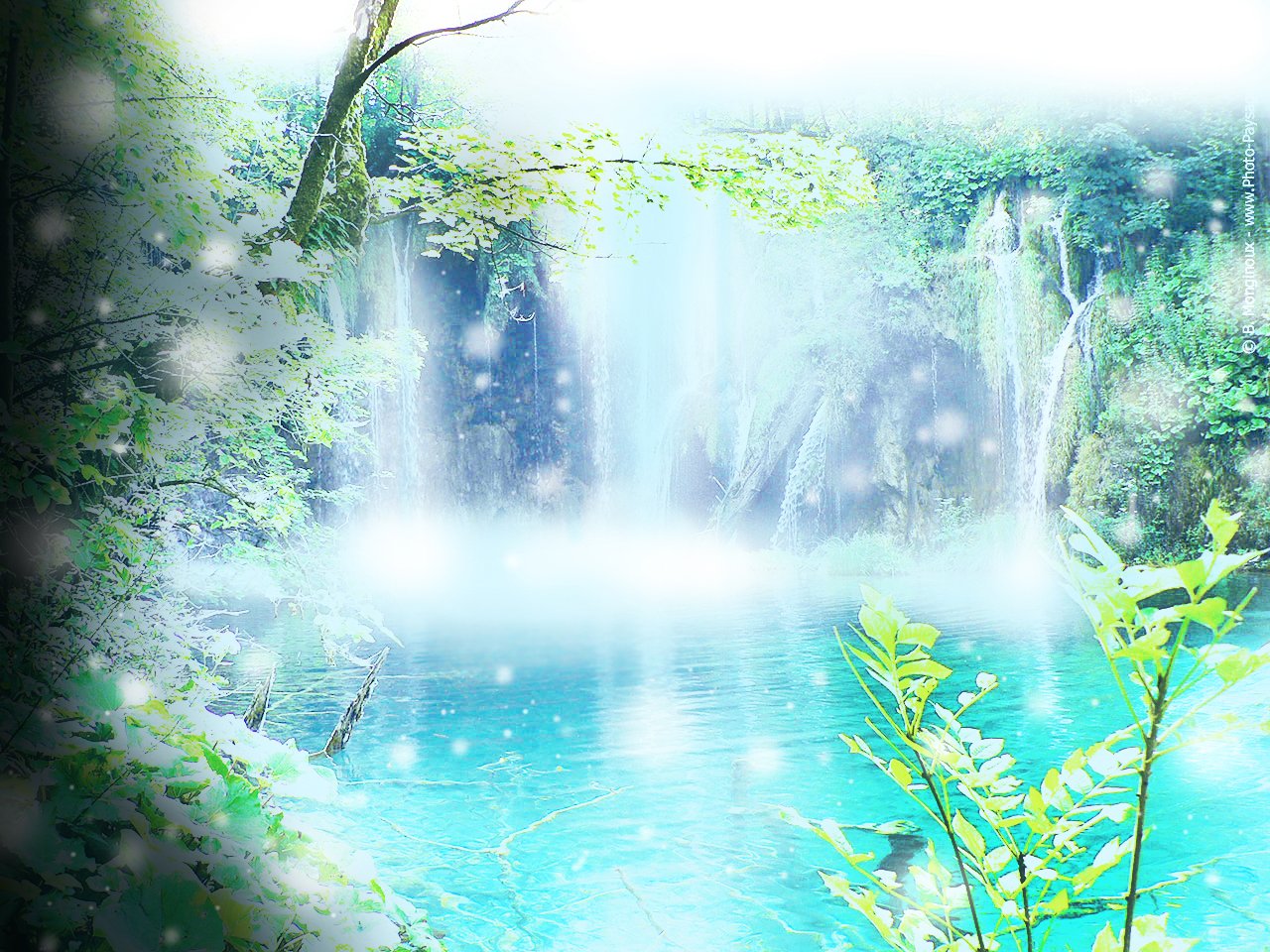 Wallpapers Digital Art Nature - Landscapes Cascade feerique