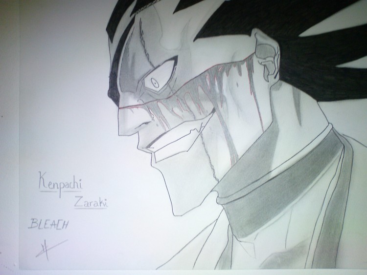 Fonds d'cran Art - Crayon Manga - Bleach kenpachi