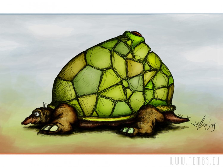 Wallpapers Art - Painting Animals Tortue prhistorique