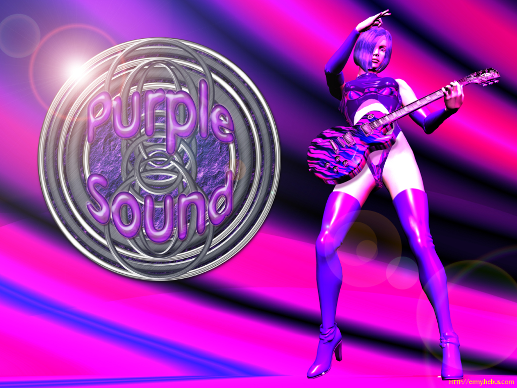 Fonds d'cran Art - Numrique Cybermodles Purple sound