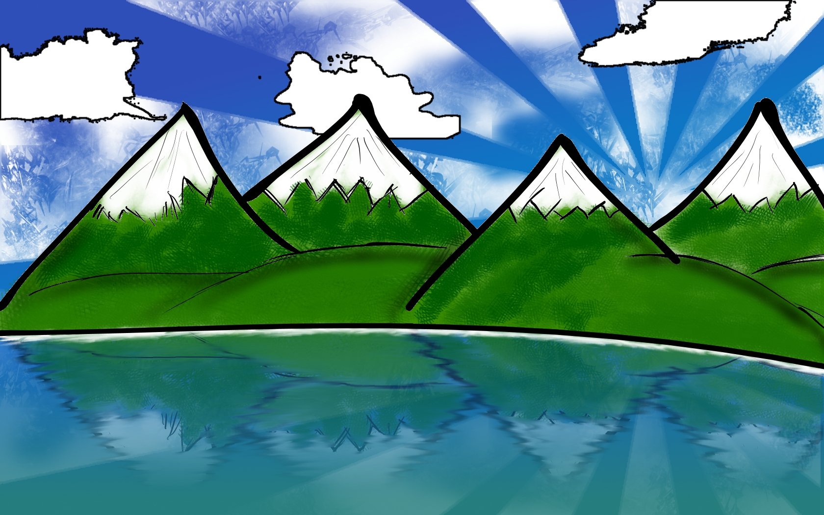 Wallpapers Digital Art Nature - Mountains montagne