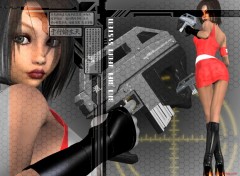 Fonds d'cran Art - Numrique Gun girl droid system