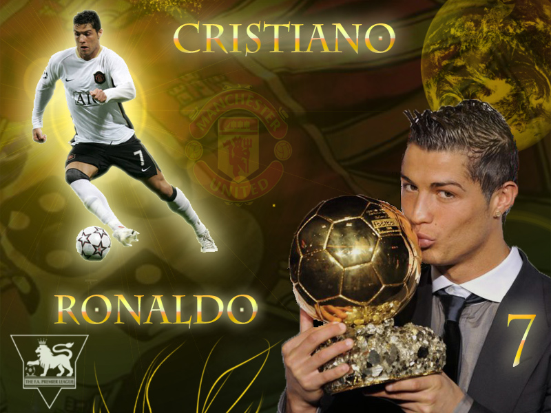 Fonds d'cran Sports - Loisirs Manchester United Cristiano Ronaldo-Ballon d'or 2008