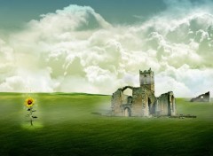 Wallpapers Digital Art Tournesol & Chateaux