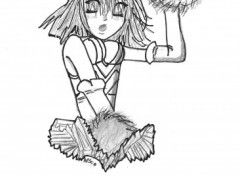 Wallpapers Art - Pencil pom pom girl