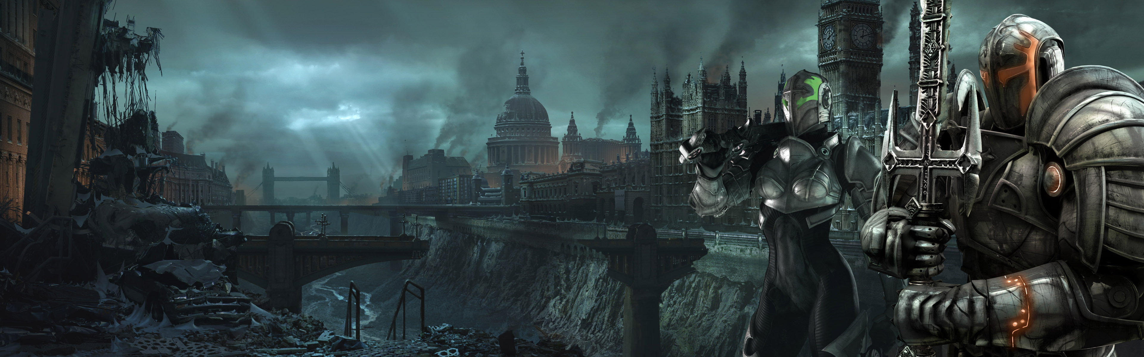 Wallpapers Dual Screen Video games Hellgate London