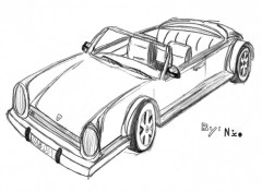 Wallpapers Art - Pencil prototype : porche