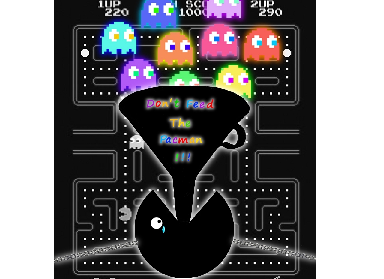 Wallpapers Digital Art Video games Don't feed the Pacman !