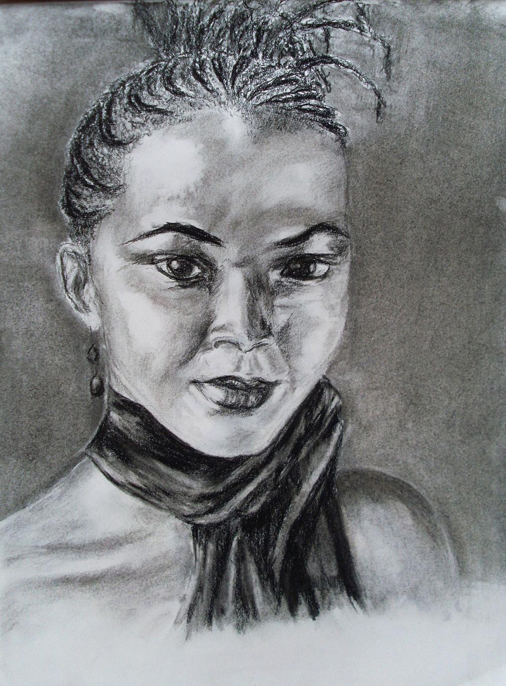 Fonds d'cran Art - Crayon Femmes - Fminit portrait