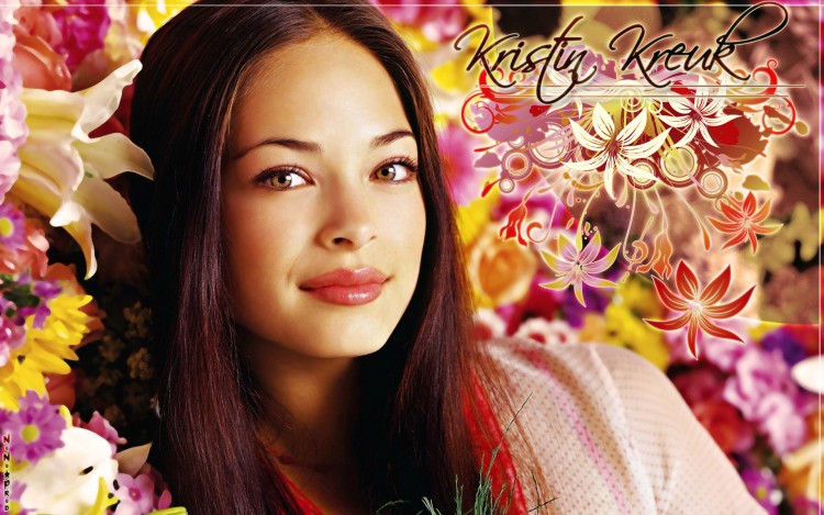 Wallpapers Celebrities Women Kristin Kreuk Kristin Kreuk - Flowers