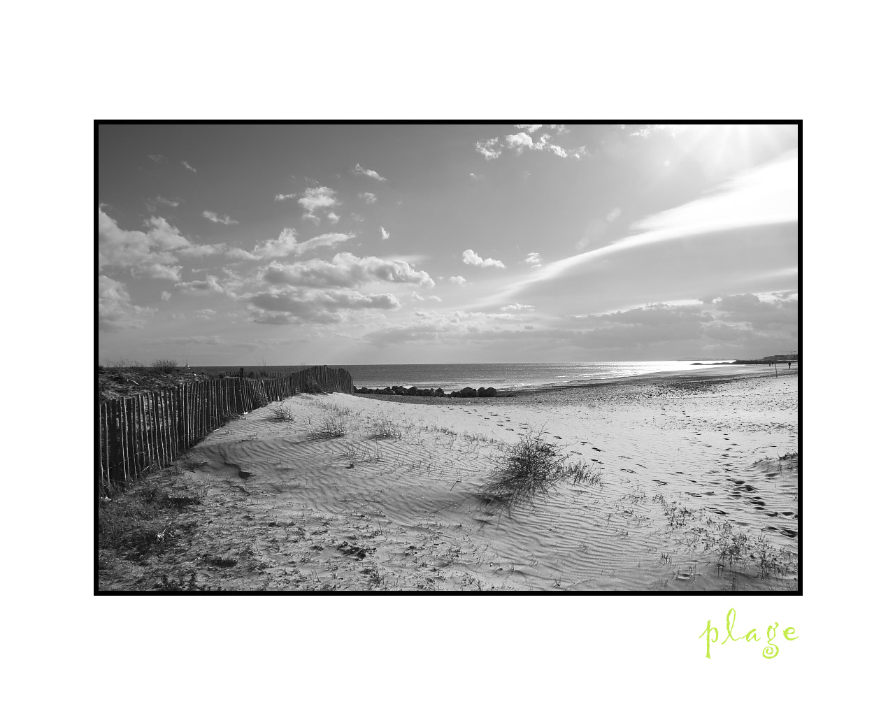 Fonds d'cran Nature Mers - Océans - Plages plage N & B