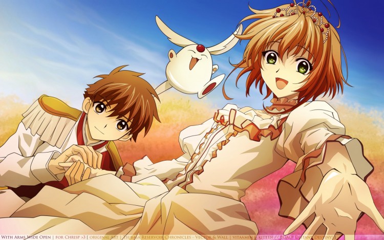 Fonds d'cran Manga Tsubasa Reservoir Chronicle sakura, shaolan et mokona