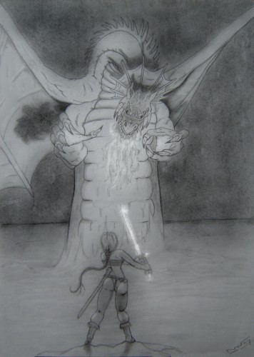 Wallpapers Art - Pencil Fantasy - Dragons Dragon