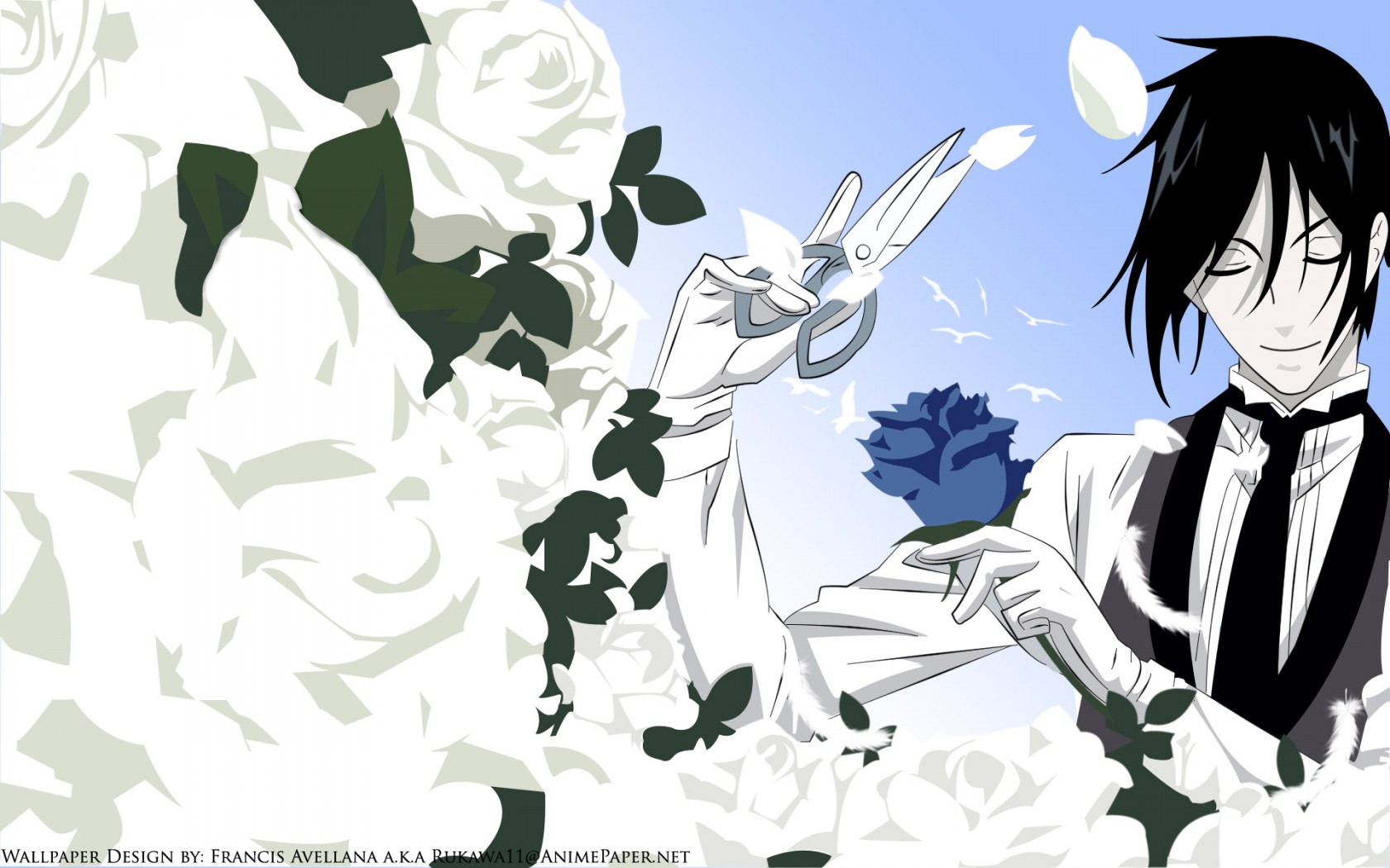 Wallpapers Manga Kuroshitsuji (Black Butler) rose blanche