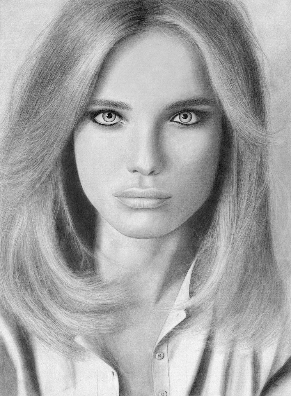 Wallpapers Art - Pencil Portraits Natalia Vodianova