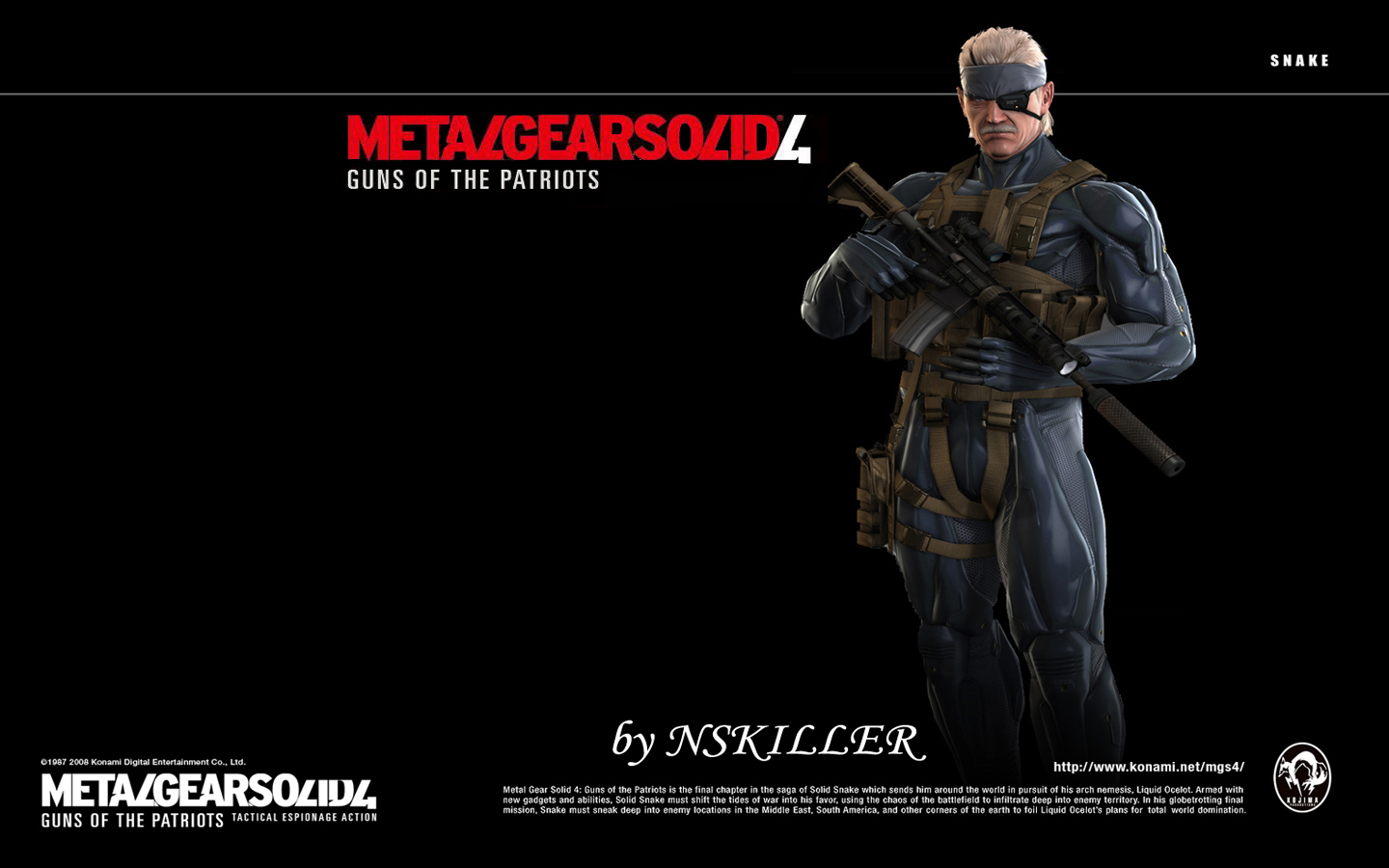 Fonds d'cran Jeux Vido Metal Gear Solid 4 Snake By NSKILLER