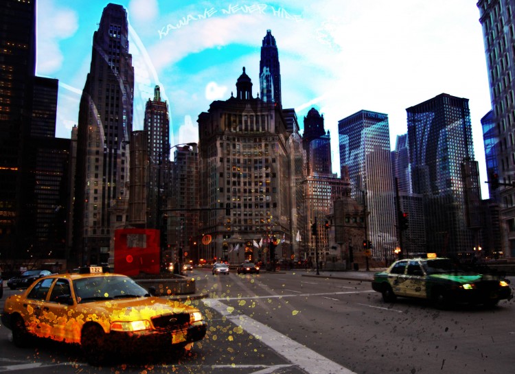 Fonds d'cran Voyages : Amrique du nord Etats-Unis > Chicago Chicago with yellow cars