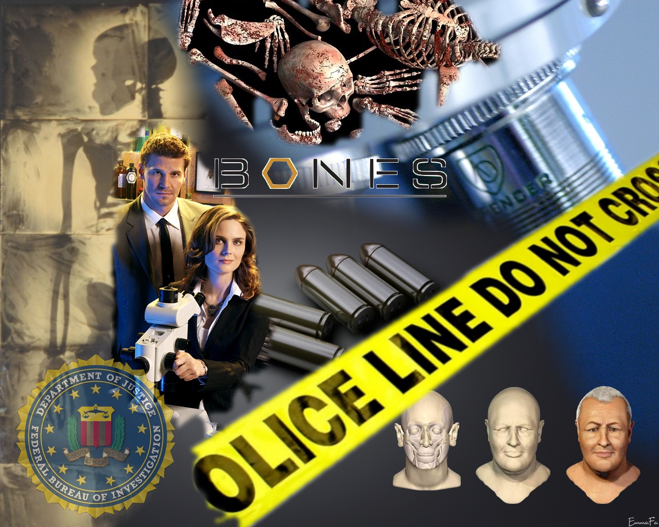 Wallpapers TV Soaps Bones Police line do not cross