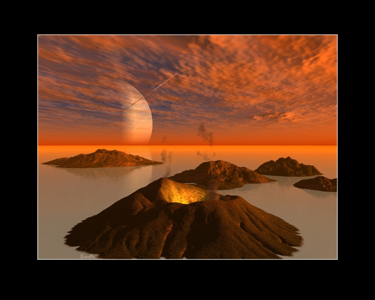 Wallpapers Digital Art Nature - Landscapes Volcan