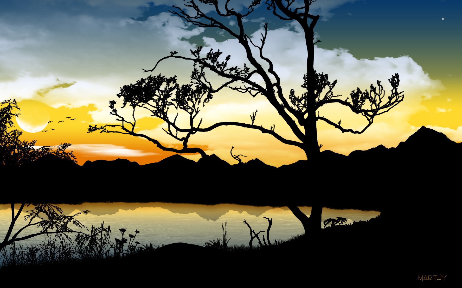 Wallpapers Digital Art Nature - Skies, sunsets Couch de Soleil