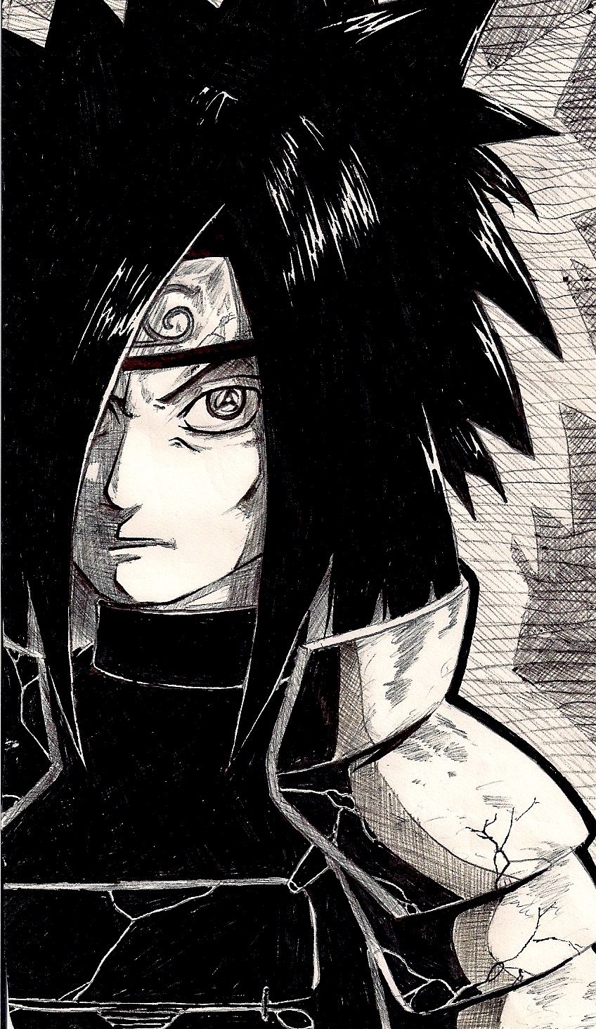 Wallpapers Art - Pencil Manga - Naruto Uchiha Madara