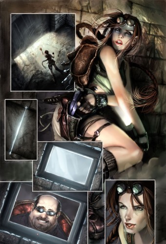 Wallpapers Art - Pencil Comics - Tomb Raider lara croft