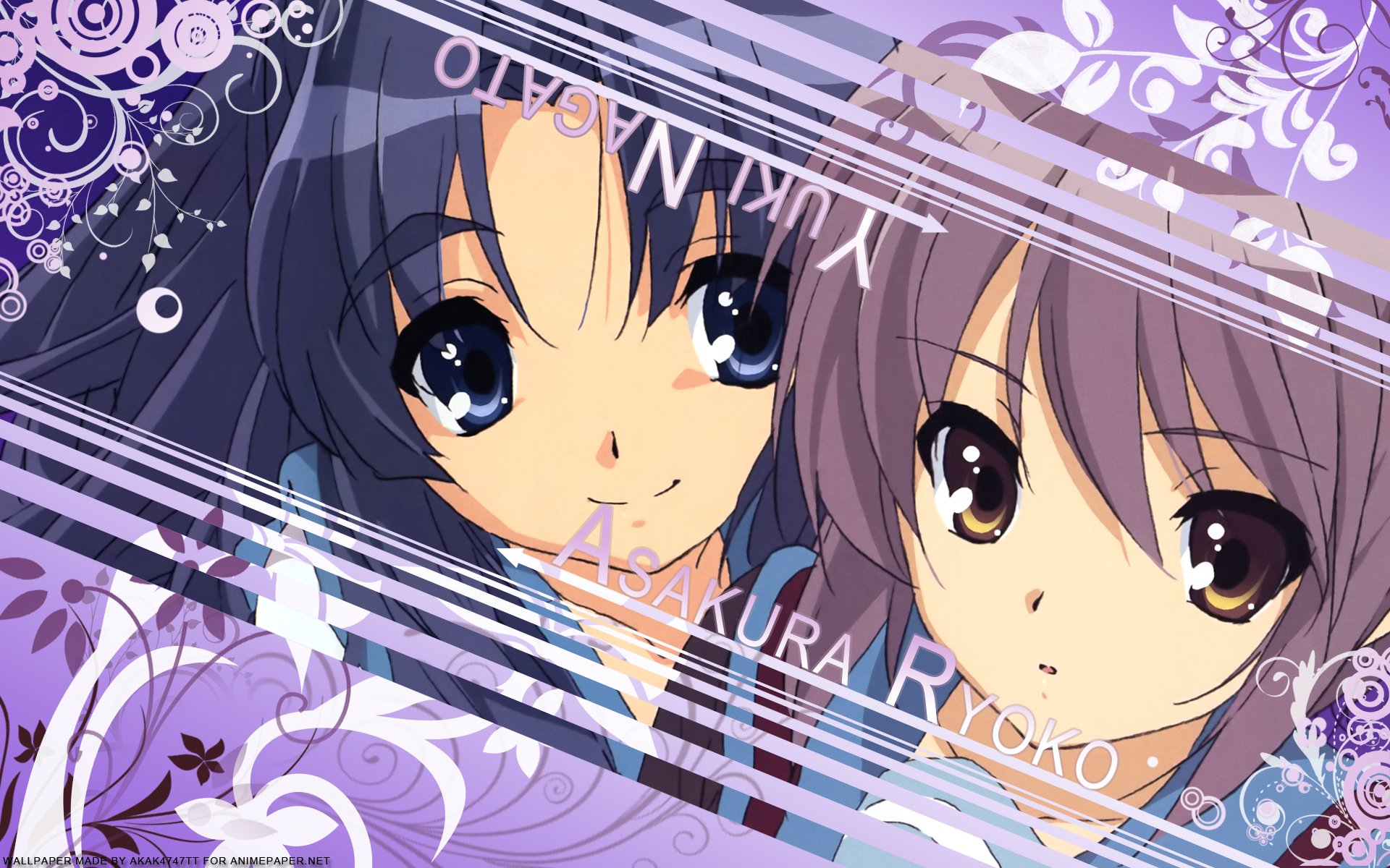 Fonds d'cran Manga Suzumiya Haruhi No Yuutsu Asakura Ryoko & Yuki Nagato