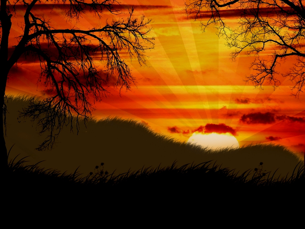 Wallpapers Digital Art Nature - Skies, sunsets Coucher de soleil