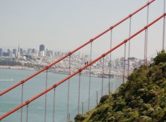 Wallpapers Constructions and architecture petits hommes sur le Golden Gate