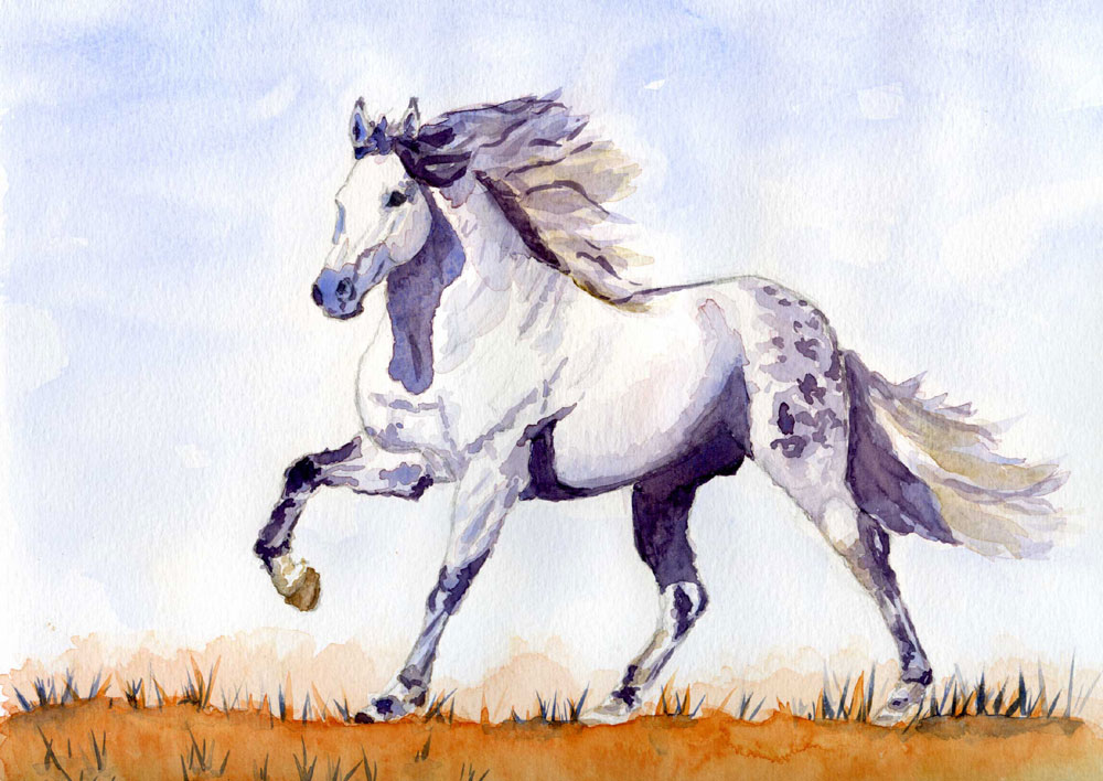 Fonds d'cran Art - Crayon Animaux - Chevaux 